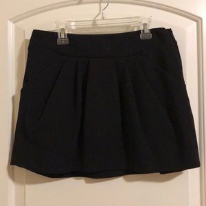Black winter miniskirt